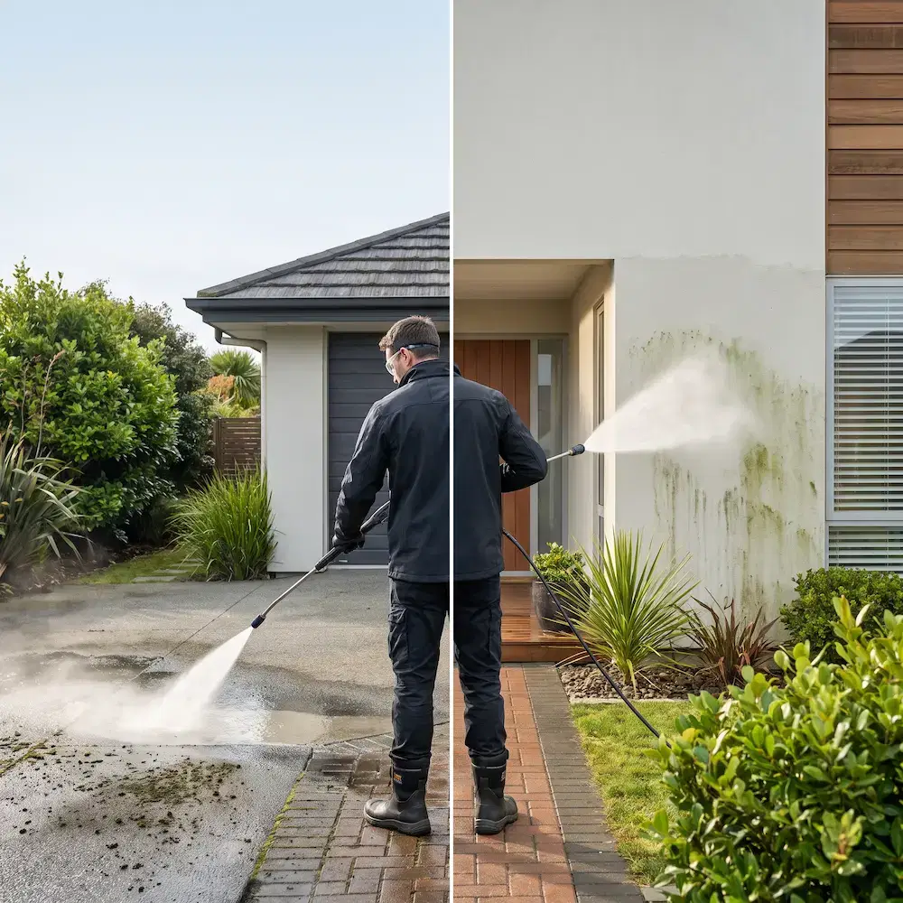 Pressure Washing Porirua: House & Exterior Washing Service 1 Difference between pressure washing and soft washing