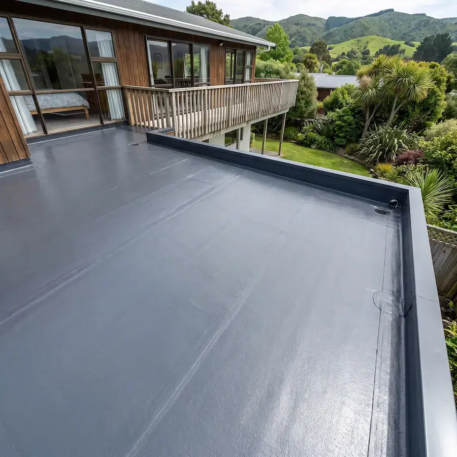 House Painters in Upper Hutt: Best House Painting Services 7 Freshly applied Butynol Coating on a flat roof