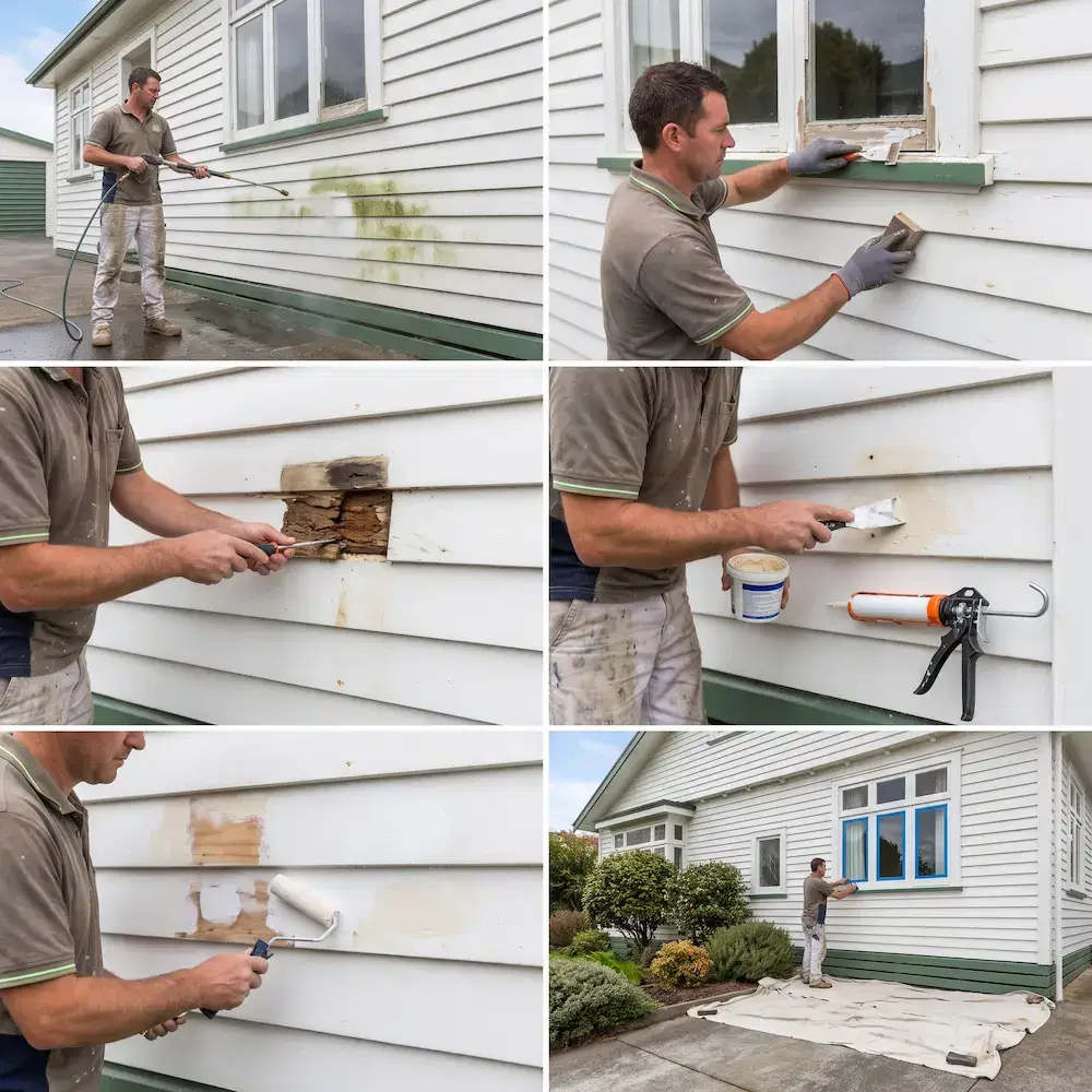 How to Prepare a House for Painting: Complete Prep Guide 3 steps of exterior painting preparation