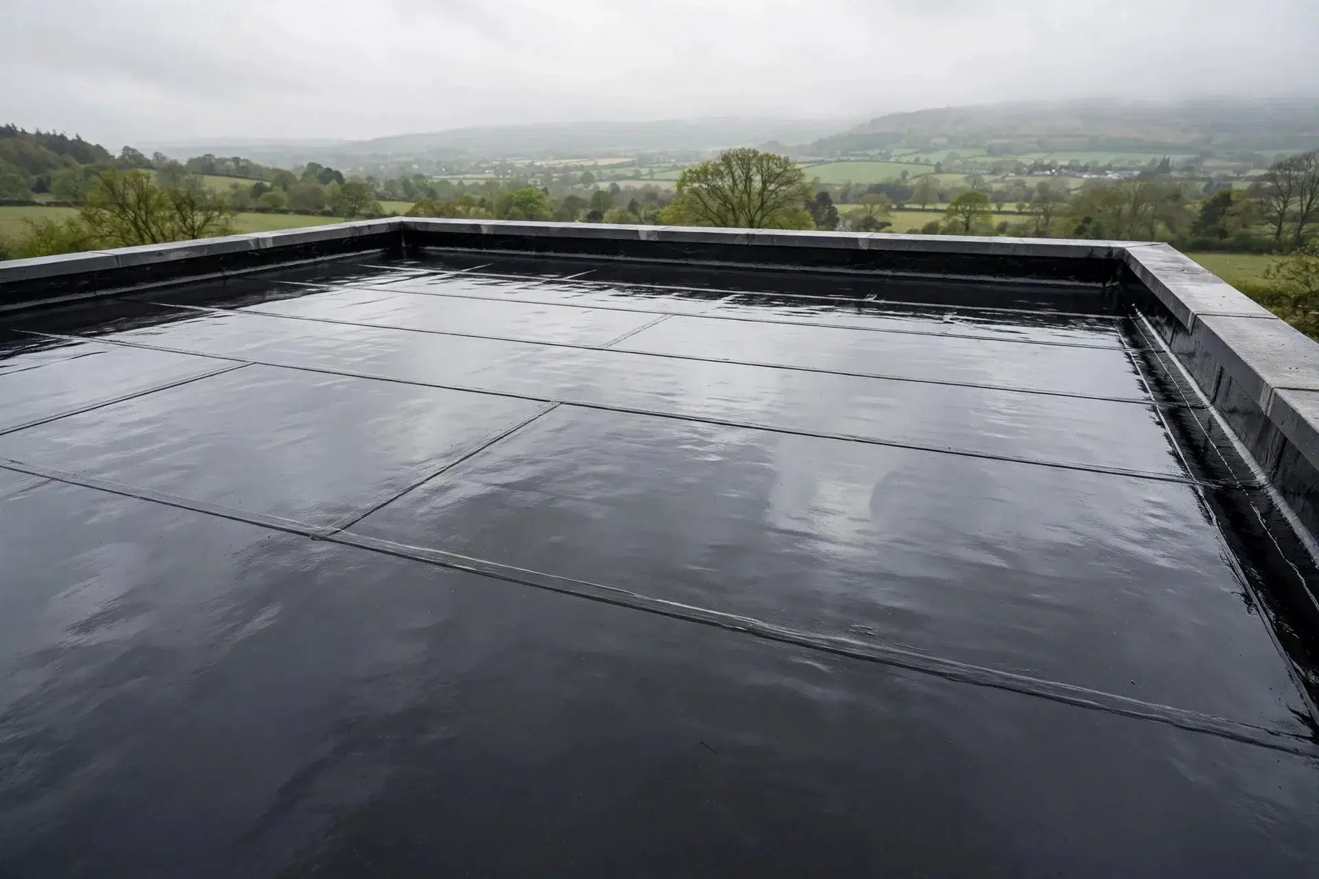 House Painters in Camborne: Best Local Painting Contractors 7 Butynol coating Camborne - freshly coated membrane roof