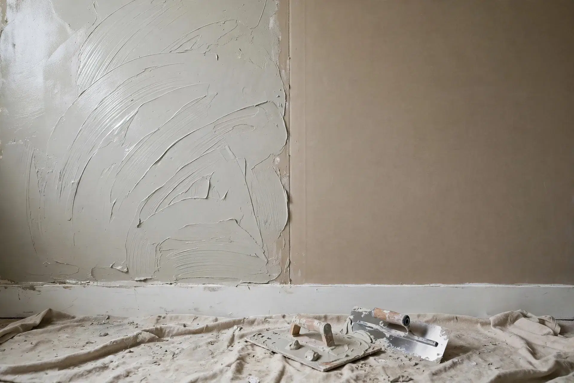 House Painters in Camborne: Best Local Painting Contractors 3 Wall with fresh skim coat