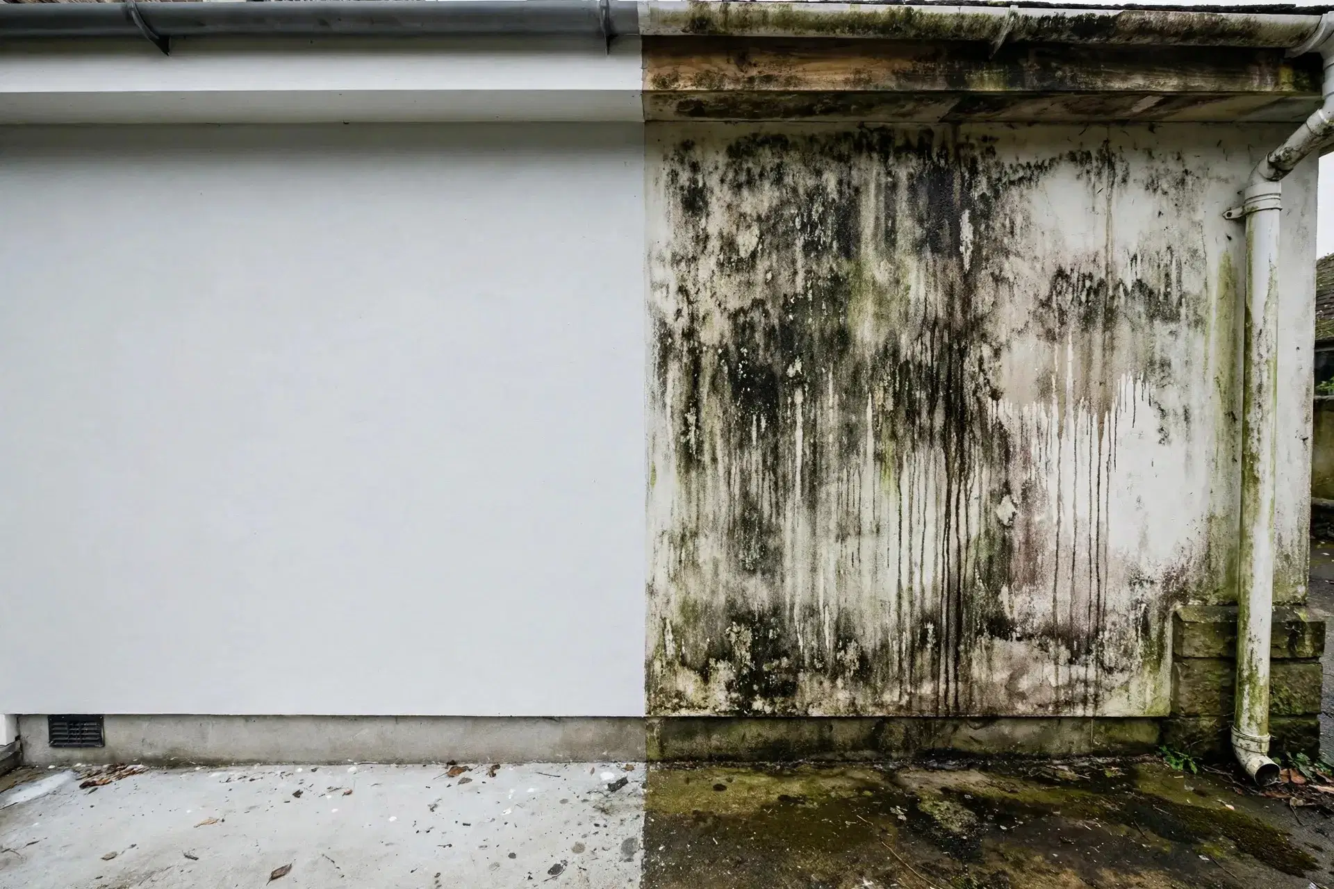 House Painters in Paremata: Local Painting Contractors 6 Mould removal Paremata - wall being treated for mould