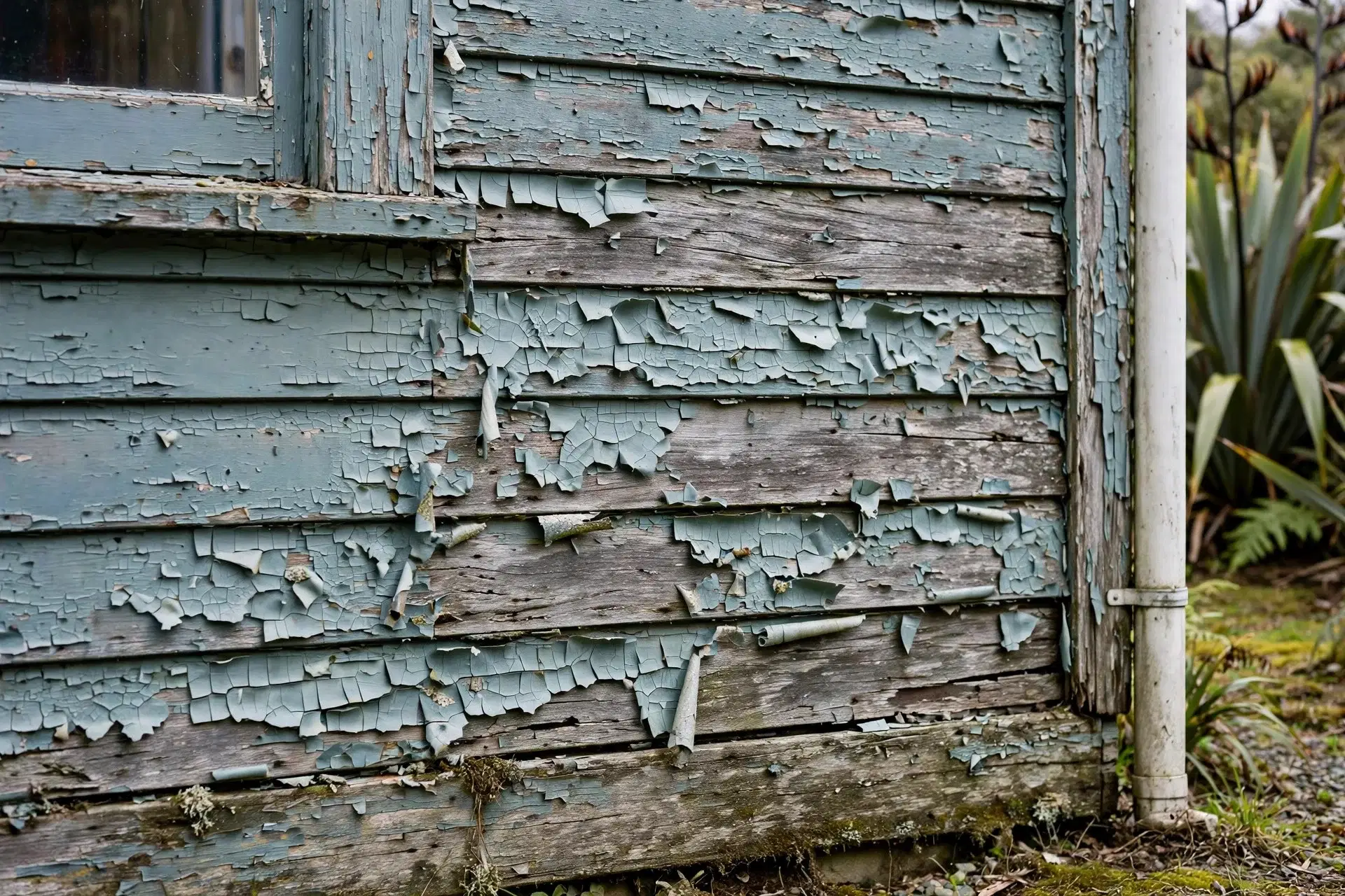 5 Signs Your House Exterior Needs Repainting in NZ 4 Paint bubbling and peeling to bare wood on house exterior NZ